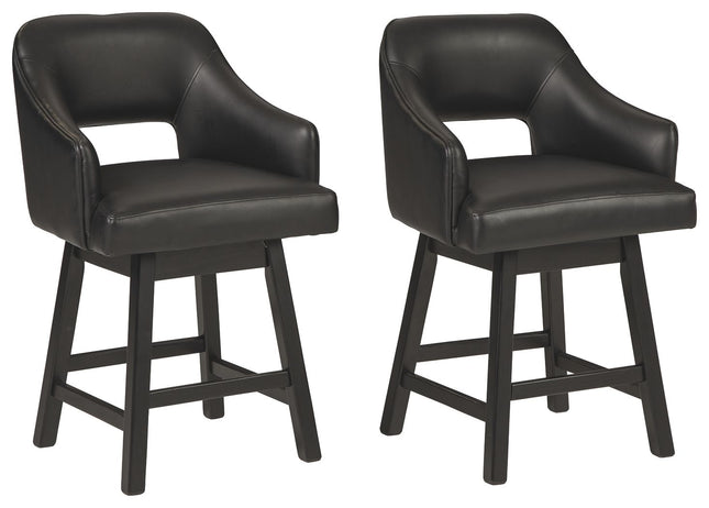 Tallenger - Upholstered Swivel Barstool (Set of 2) Signature Design by Ashley® 