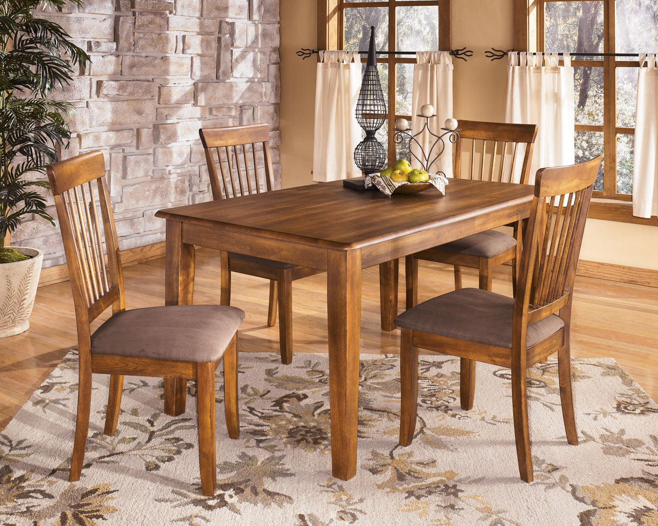 Berringer - Rustic Brown - Dining Uph Side Chair (Set of 2) - Tony's Home Furnishings