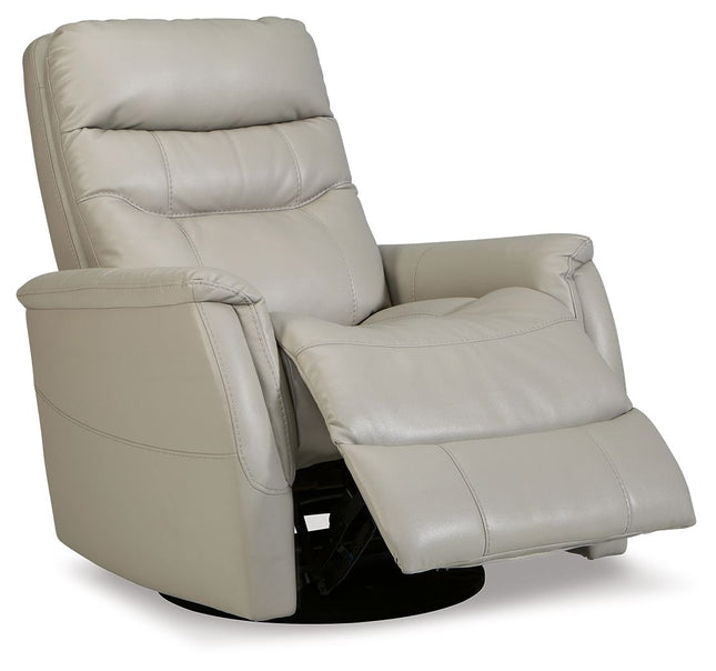 Riptyme - Dove Gray - Swivel Glider Recliner Ashley Furniture 