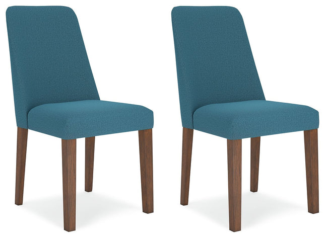 Lyncott - Blue / Brown - Dining Uph Side Chair (Set of 2) Signature Design by Ashley® 