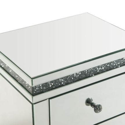 Noralie - Accent Table - Mirroed & Faux Diamonds ACME 