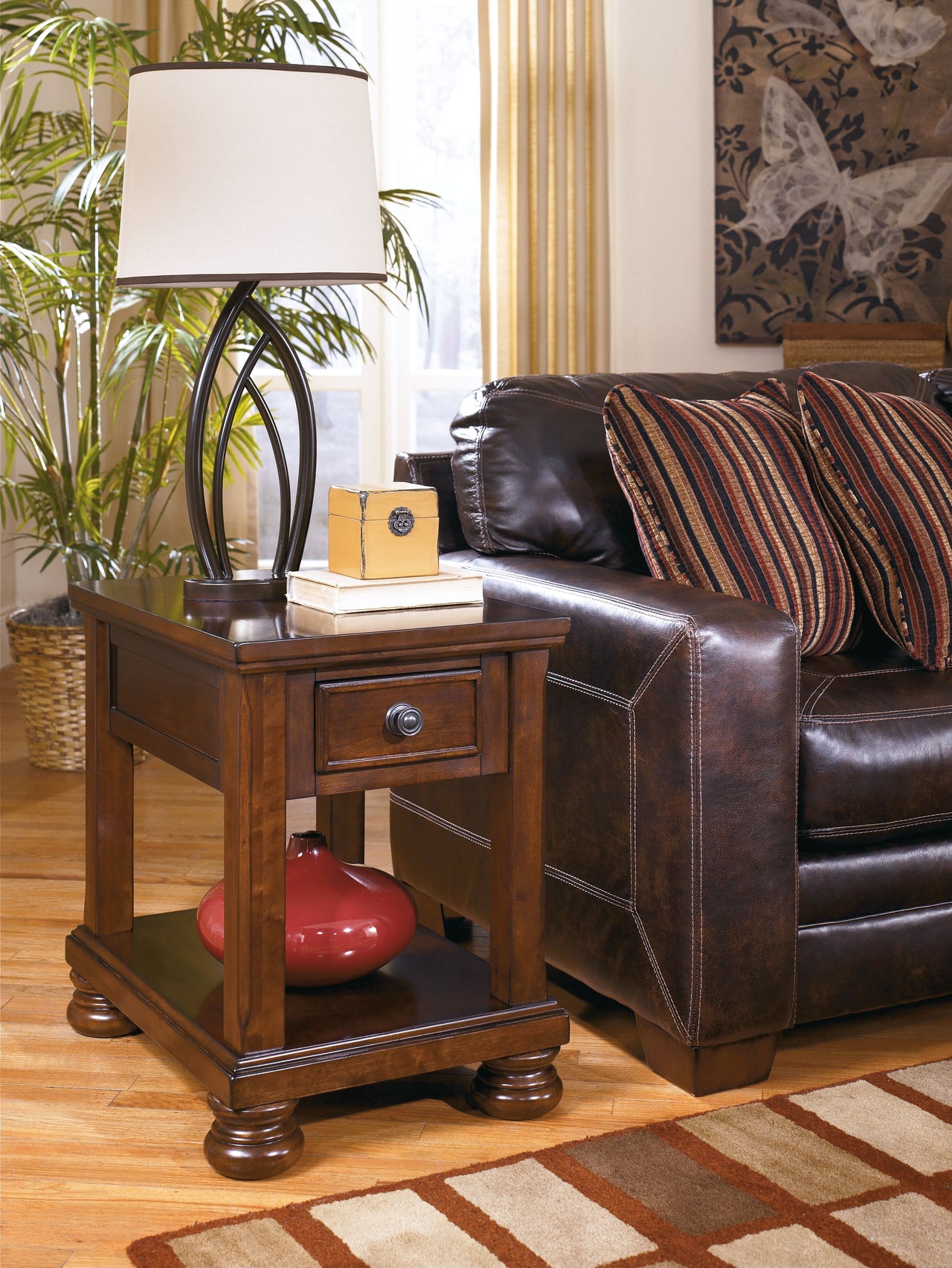 Porter - Rustic Brown - Chair Side End Table - Tony's Home Furnishings