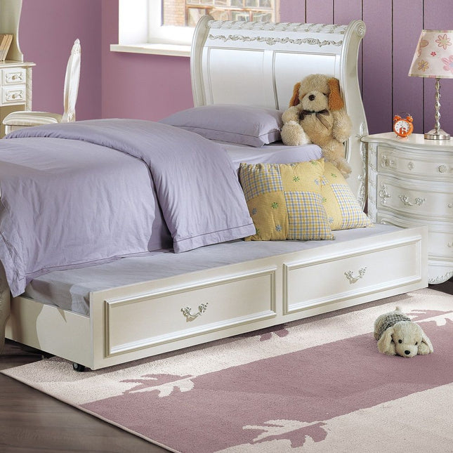 Pearl - Twin Trundle - Pearl White - Tony's Home Furnishings