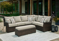 Thumbnail for Brook Ranch - Brown - Sofa Sectional, Bench With Cushion (Set of 3) - Tony's Home Furnishings