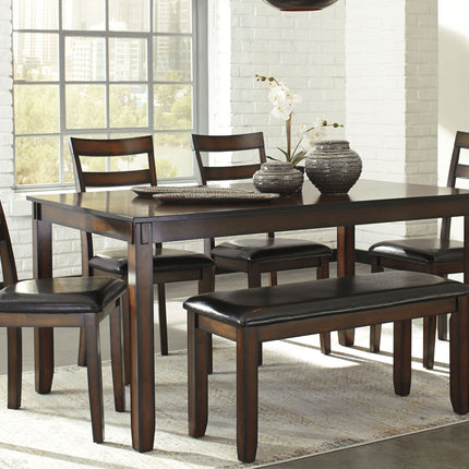 Coviar - Brown - Dining Room Table Set (Set of 6) Ashley Furniture 