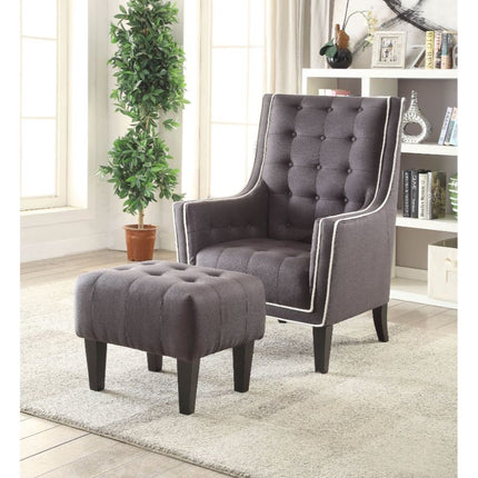 Ophelia - Accent Chair - Black Linen ACME 