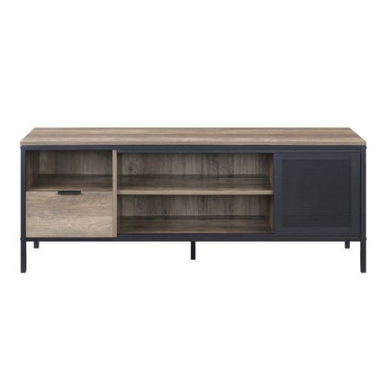 Nantan - TV Stand - Rustic Oak & Black Finish - 21" ACME 