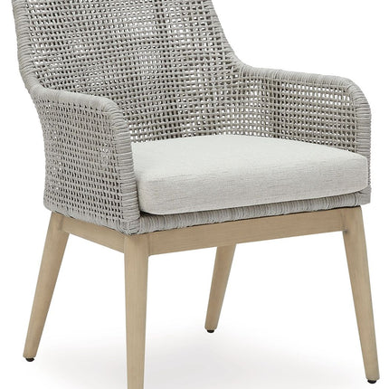 Seton Creek - Gray - Arm Chair With Cushion (Set of 2) Signature Design by Ashley® 