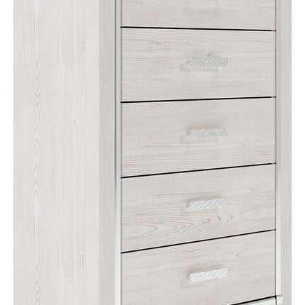 Altyra - White - Five Drawer Chest Ashley Furniture 