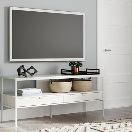 Deznee - White - Large TV Stand Signature Design by Ashley® 