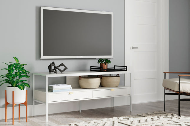 Deznee - White - Large TV Stand Signature Design by Ashley® 