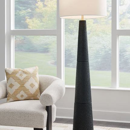 Hallburg - Black - Poly Floor Lamp Signature Design by Ashley® 