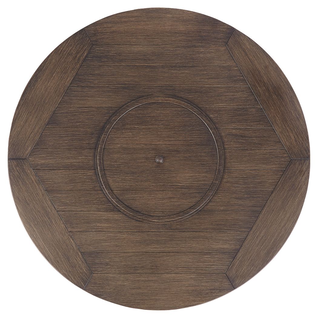 Paradise - Medium Brown - Round Fire Pit Table - Tony's Home Furnishings