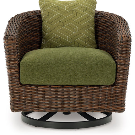 Horizon Hall - Brown / Green - Swivel Lounge With Cushion Signature Design by Ashley® 