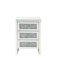 Noralie - Accent Table - Mirrored & Faux Diamonds - 26