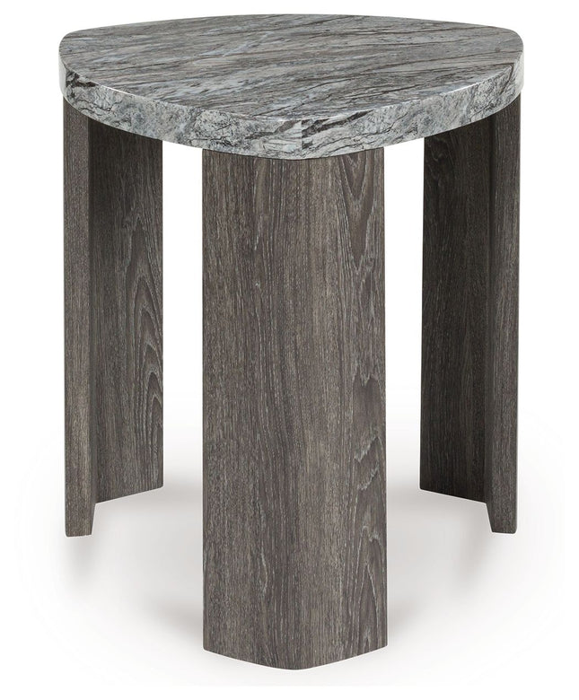 Surmour - Gray / Brown - Triangle End Table Signature Design by Ashley® 