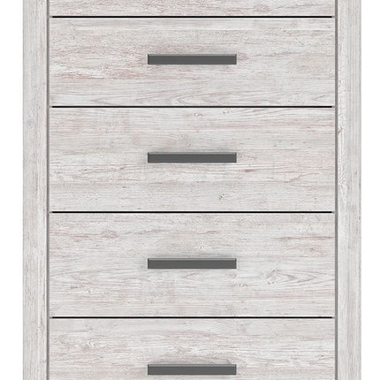 Cayboni - Whitewash - Five Drawer Chest Signature Design by Ashley® 