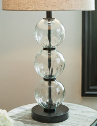 Thumbnail for Airbal - Clear / Black - Glass Table Lamp (Set of 2) - Tony's Home Furnishings