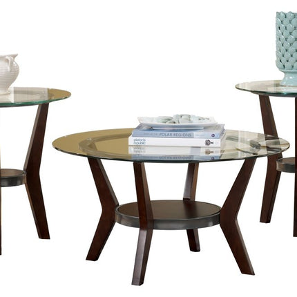 Fantell - Dark Brown - Occasional Table Set (Set of 3) Ashley Furniture 