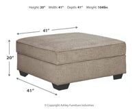 Thumbnail for Bovarian - Stone - Ottoman With Storage - Tony's Home Furnishings