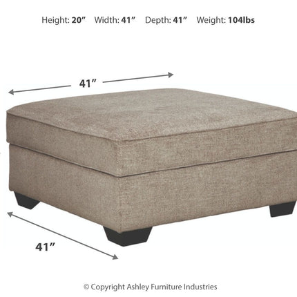 Bovarian - Stone - Ottoman With Storage Ashley Furniture 