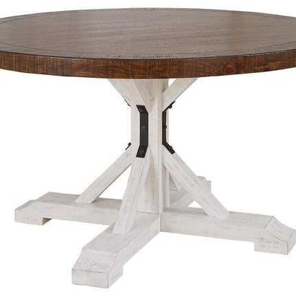 Valebeck - White / Brown - Dining Table Signature Design by Ashley® 