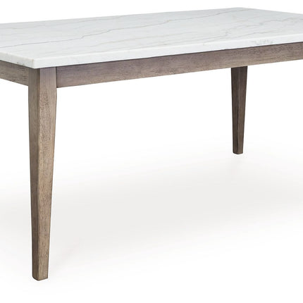 Loyaska - White / Brown - Rectangular Dining Room Table - Tony's Home Furnishings