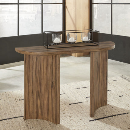 Austanny - Warm Brown - Sofa Table Signature Design by Ashley® 