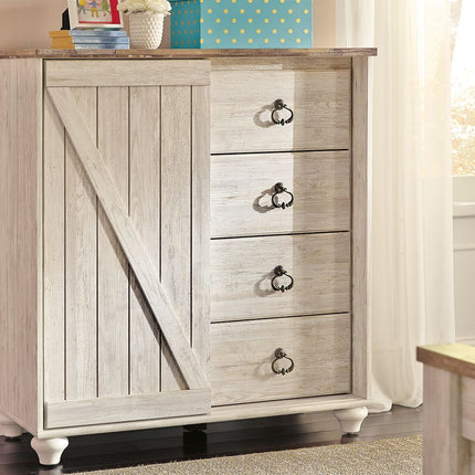 Willowton - Whitewash - Dressing Chest Ashley Furniture 