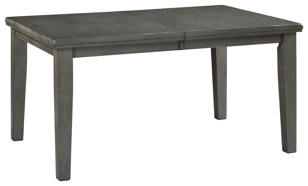 Hallanden - Gray - Rectangular Dining Room Butterfly Extension Table - Tony's Home Furnishings