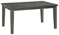 Thumbnail for Hallanden - Gray - Rectangular Dining Room Butterfly Extension Table - Tony's Home Furnishings