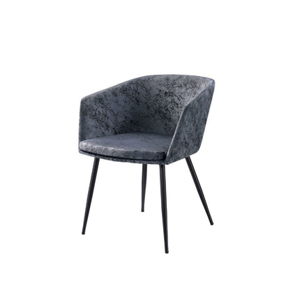 Taigi - Chair & Table - Gray Velvet & Black ACME 