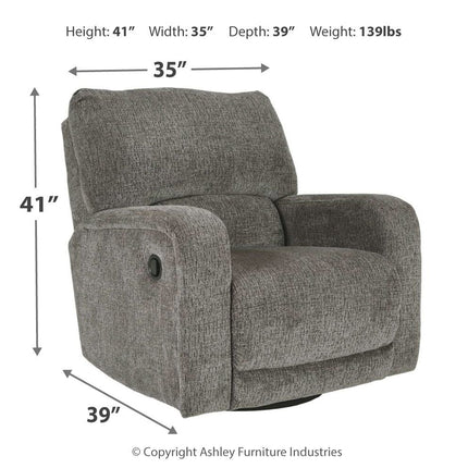 Wittlich - Slate - Swivel Glider Recliner Ashley Furniture 