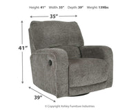 Wittlich - Slate - Swivel Glider Recliner Ashley Furniture 