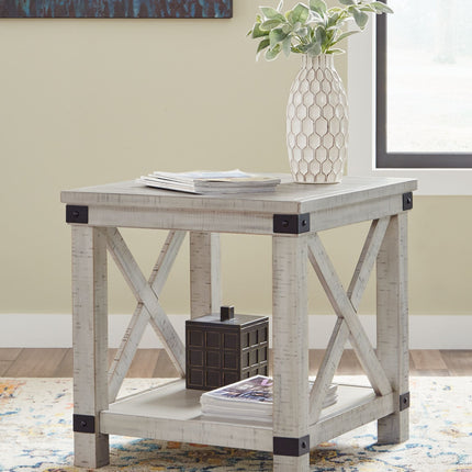 Carynhurst - Whitewash - Rectangular End Table Ashley Furniture 