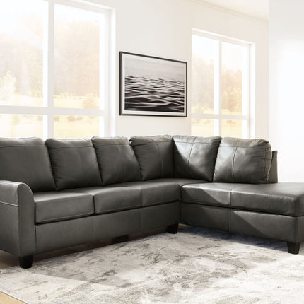 Valderno - Fog - 2-Piece Sectional With Raf Corner Chaise Signature Design by Ashley® 