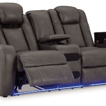 Fyne-dyme - Power Reclining Loveseat With Console/Adj Hdrst Signature Design by Ashley® 