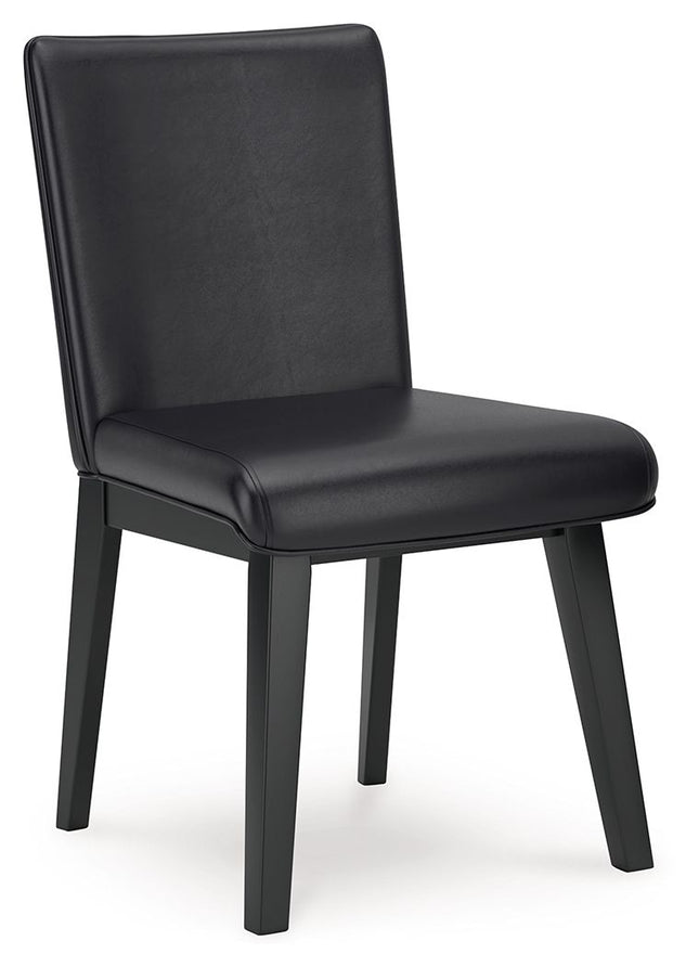 Jettaya - Black - Dining Upholstered Side Chair (Set of 2) Signature Design by Ashley® 