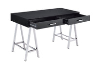 Coleen - Desk - Black High Gloss & Chrome ACME 