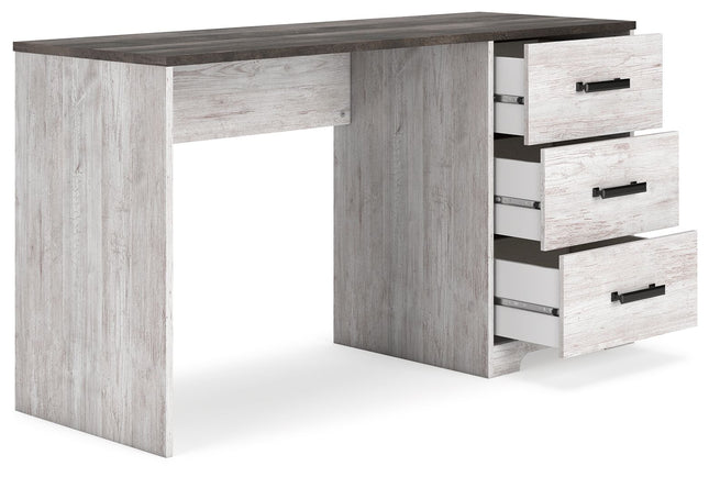 Shawburn - White / Dark Charcoal Gray - Home Office Desk Signature Design by Ashley® 