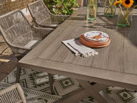 Thumbnail for Beach Front - Beige - Rect Dining Table W/Umb Opt - Tony's Home Furnishings