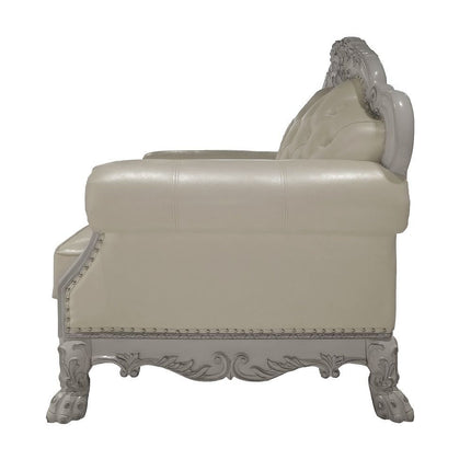 Dresden Chair - PU & Bone White Finish ACME 