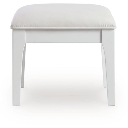 Chalanna - White - Vanity Stool Signature Design by Ashley® 