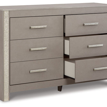 Surancha - Gray - Six Drawer Dresser Signature Design by Ashley® 