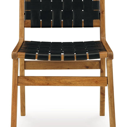 Fortmaine - Brown / Black - Dining Room Side Chair (Set of 2) Signature Design by Ashley® 