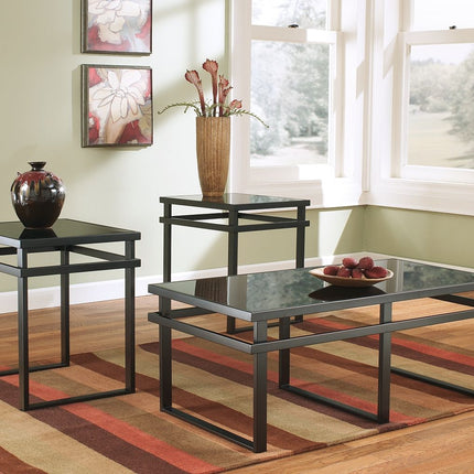 Laney - Black - Occasional Table Set (Set of 3) Ashley Furniture 