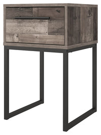 Thumbnail for Neilsville - Black / Gray - One Drawer Night Stand - Tony's Home Furnishings