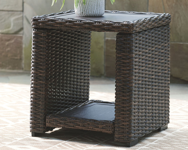 Grasson - Brown - Square End Table Ashley Furniture 