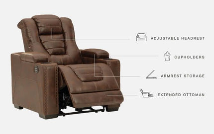 Owner's - Thyme - Pwr Recliner/Adj Headrest Ashley Furniture 