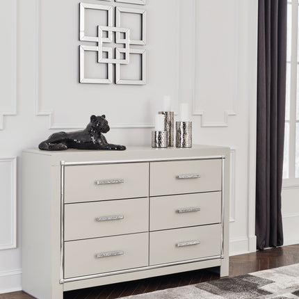 Zyniden - Silver - Six Drawer Dresser Signature Design by Ashley® 